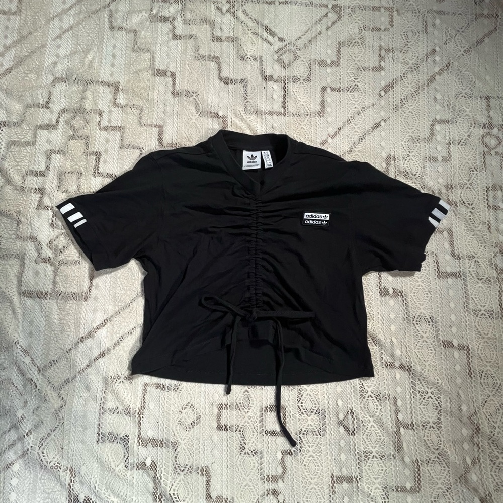 Adidas Women's Black Cropped Top